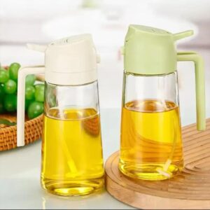 Transparent Oil Bottle With handle and cap