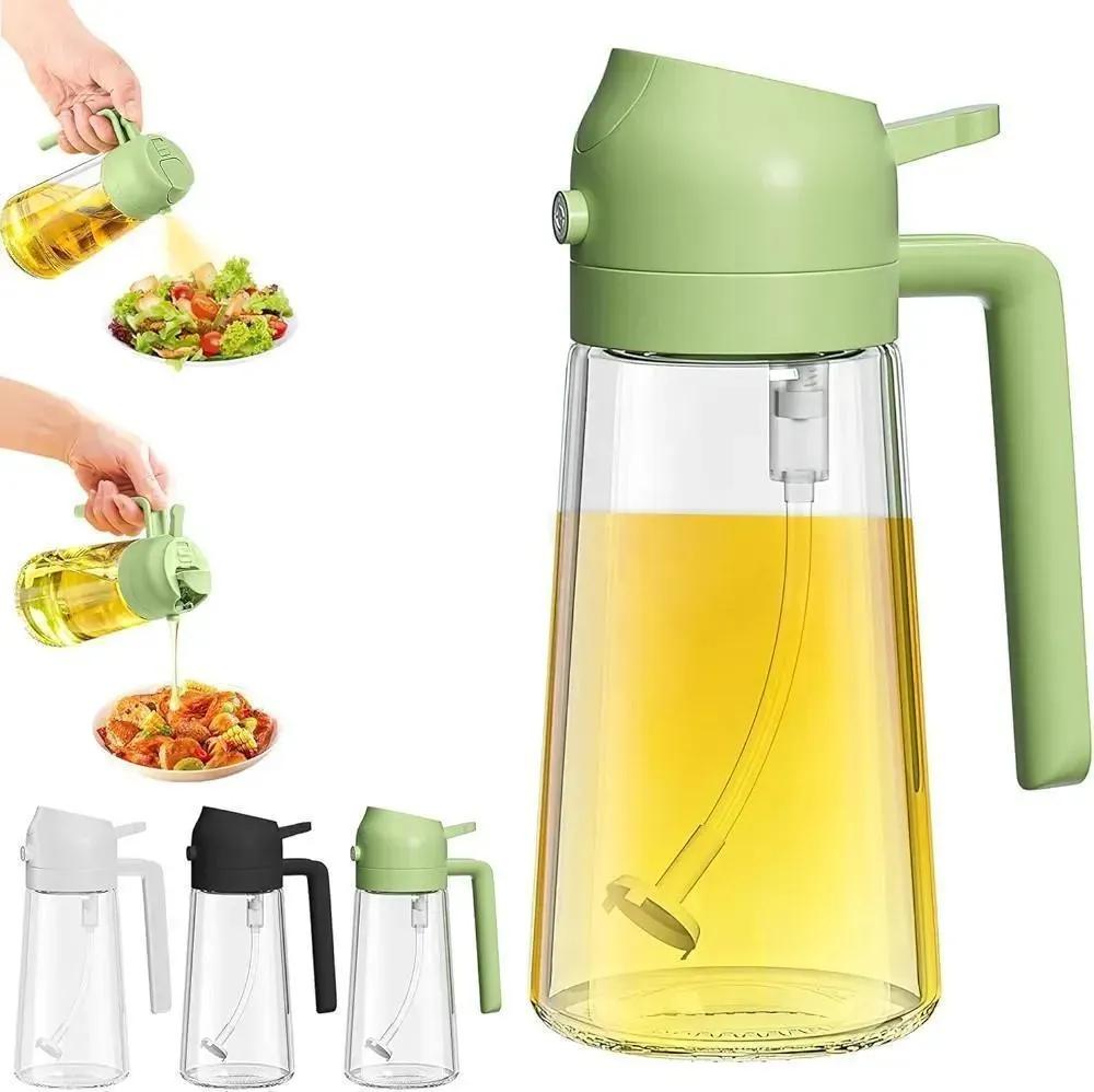 Transparent Oil Bottle With handle and cap - Image 3