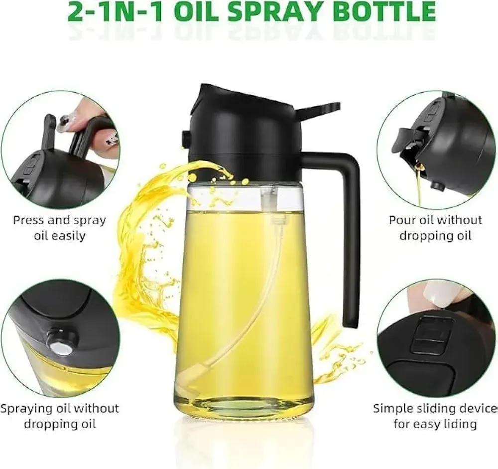Transparent Oil Bottle With handle and cap - Image 5