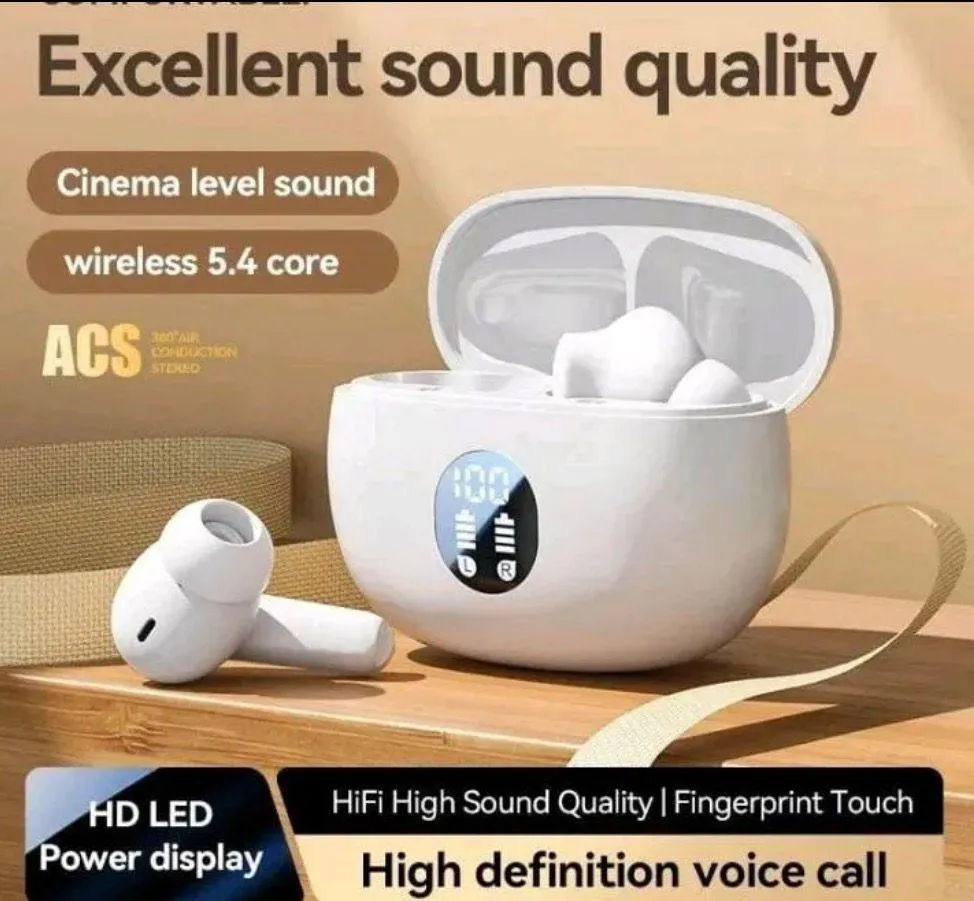 Premium Wireless Earbuds Black yellow - Image 8