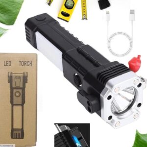 Rechargeable LED Torch Light Black 500mAH