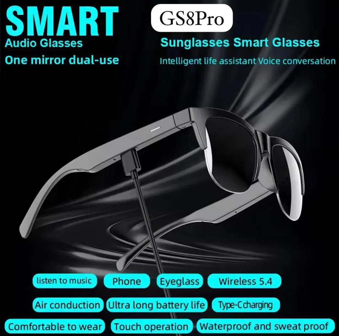Intelligent Bluetooth Glasses Black Long Range Audio - Image 2